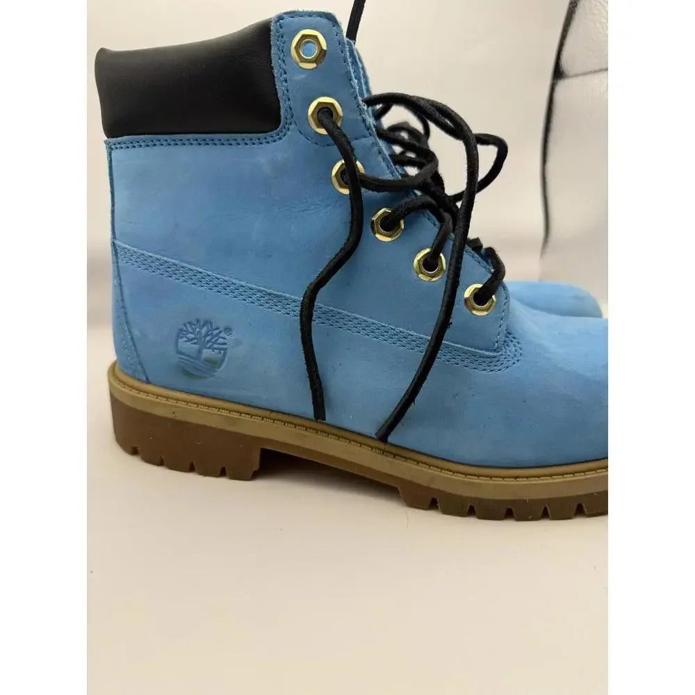 Timberland Classic 6-Inch Premium Waterproof Boots Blue Suede Boys 5.5 - Picture 14 of 14